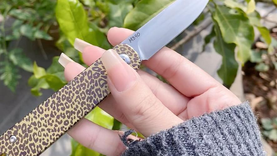 豹纹款钛合金m390折叠.师傅这个配色绝了